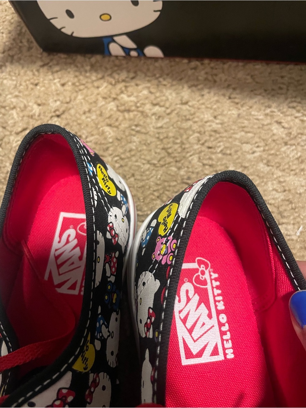 Vans Hello Kitty Black Canvas Sneakers with Red Details - Picture 4 of 8